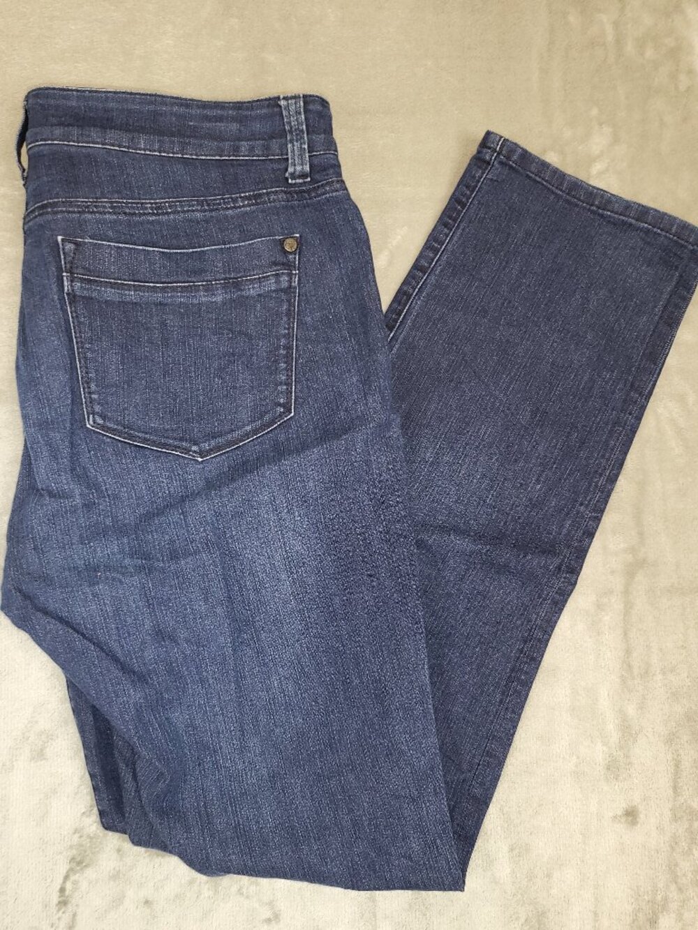 Miraclebody Women's Dark Wash Straight Jeans Size 10 Stretch Slimming High Waist